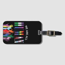 Etiqueta De Bagagem Somos Todos Mãos Coloridas Humanas