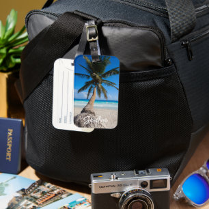 Etiqueta De Bagagem Sonho de Praia Tropical Personalizado