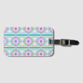 Etiqueta De Bagagem Sonho Pastel Boho Geométrico Caleidoscópio