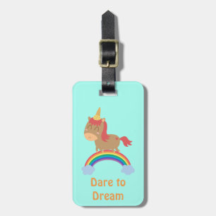 Etiqueta De Bagagem Sonhos de Cavalo Fofo para ser Humor de Unicórnio