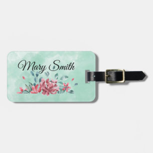 Etiqueta De Bagagem Sonhos florais da aguarela