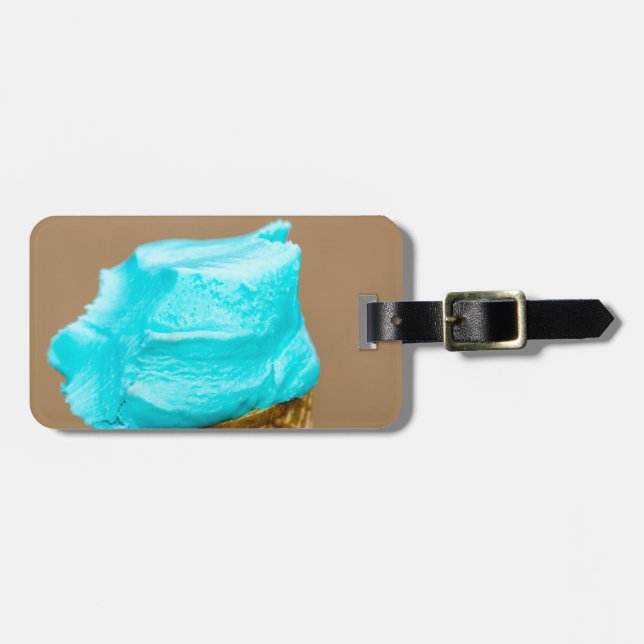 Etiqueta De Bagagem Sorvete com macro waffle (Frente Horizontal)