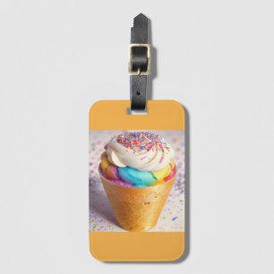 Etiqueta De Bagagem Sorvete Cone Sprinkles