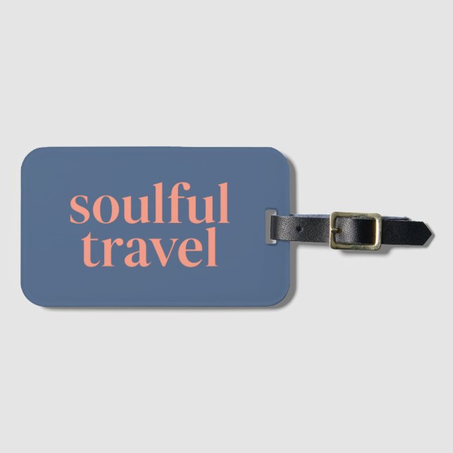 Etiqueta De Bagagem Soulful Travel (Frente Horizontal)