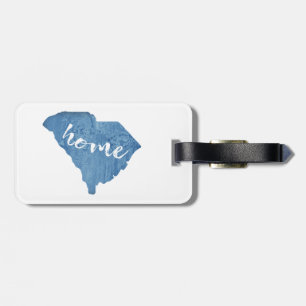 Etiqueta De Bagagem South Carolina Home Wood Grain