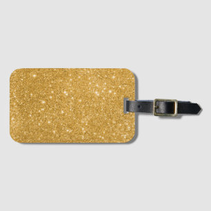 Etiqueta De Bagagem Sparkle Dourado