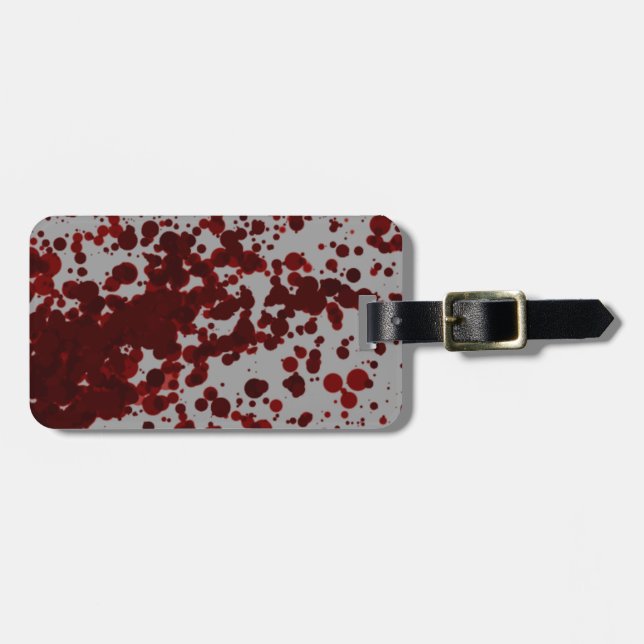 Etiqueta De Bagagem Spatter do sangue (Frente Horizontal)