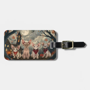Etiqueta De Bagagem Sphynx Cat Halloween Spooky
