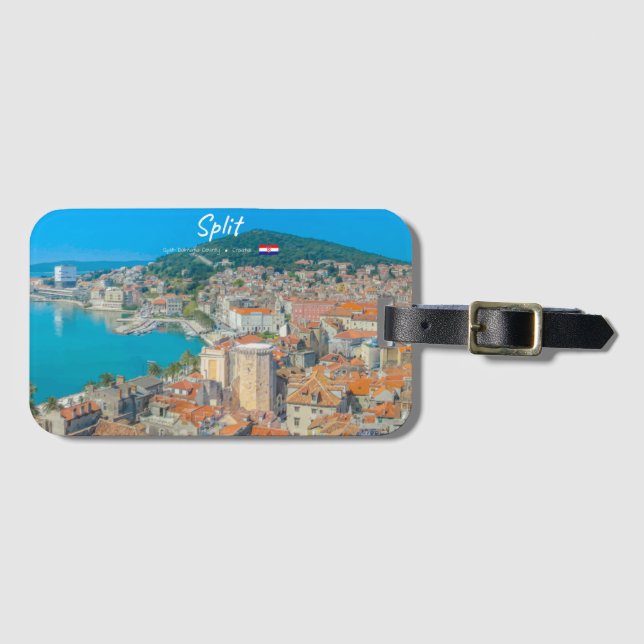 Etiqueta De Bagagem Split, Croácia - Cidade Costeira (Frente Horizontal)