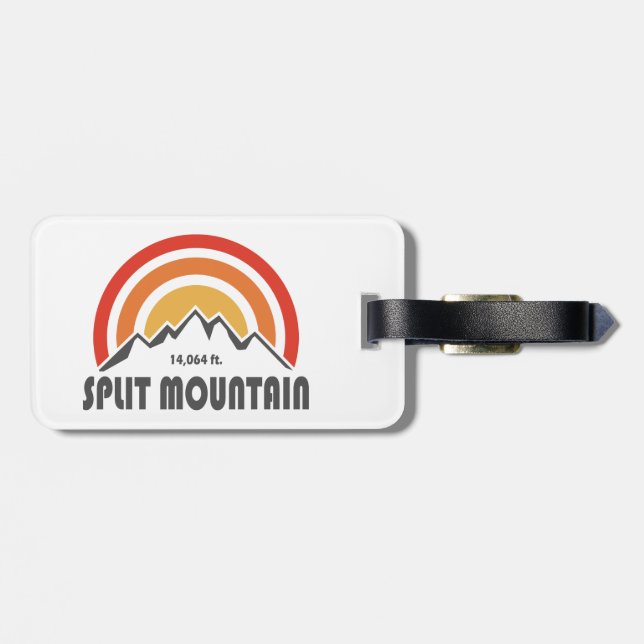 Etiqueta De Bagagem Split Mountain Califórnia (Traseira Horizontal)