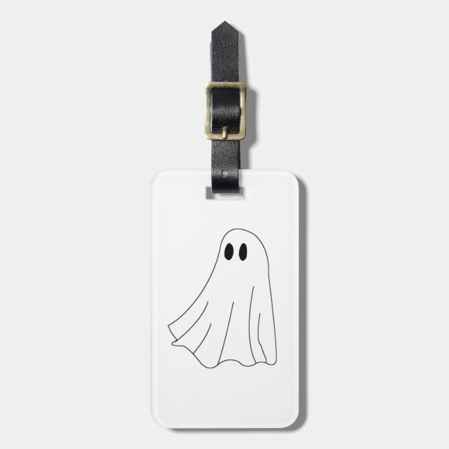 Etiqueta De Bagagem Spooky Ghost (Frente Vertical)