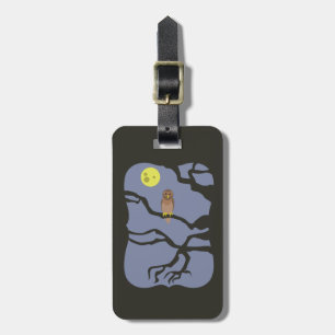 Etiqueta De Bagagem Spooky Halloween Owl