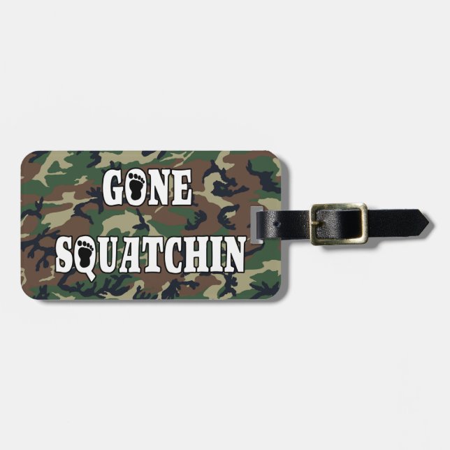 ETIQUETA DE BAGAGEM SQUATCHIN SAÍDO (Frente Horizontal)