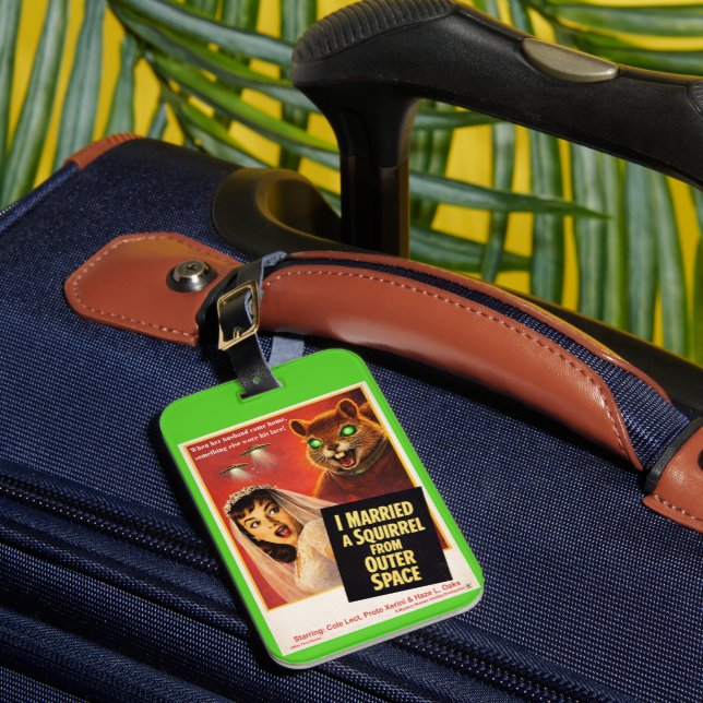 Etiqueta De Bagagem Squirrel from Outer Space (Frente Insitu 1)