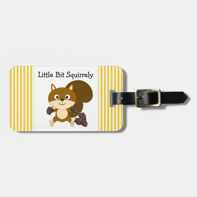 Etiqueta De Bagagem Squirrely (Frente Horizontal)
