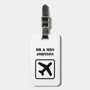 Etiqueta De Bagagem Sr. e Sra. feitos sob encomenda Tag da bagagem do