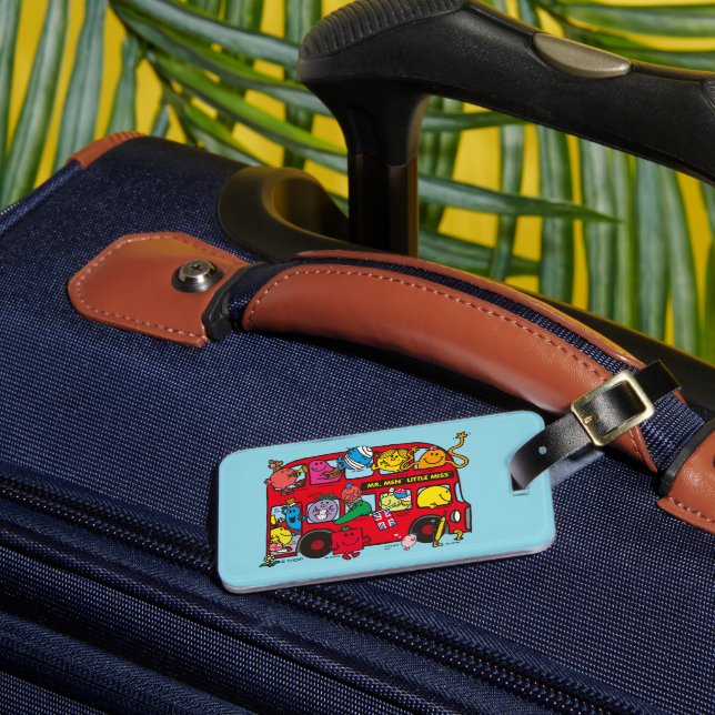 Etiqueta De Bagagem Sr. Men & Little Miss Bus (Frente Insitu 3)