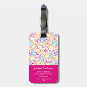 Etiqueta De Bagagem Sr. Men & Little Miss Padrão de cores neon