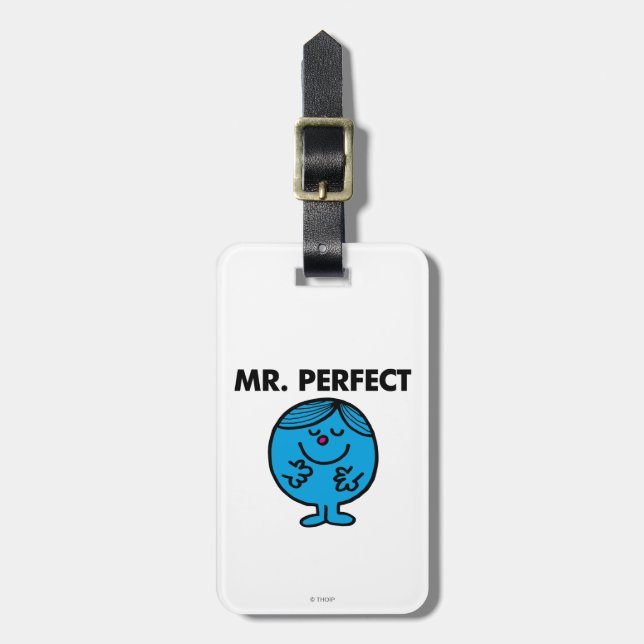 Etiqueta De Bagagem Sr. Perfect | Conteúdo silencioso (Frente Vertical)