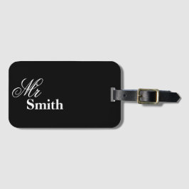 Etiqueta De Bagagem Sr Personalizado preto