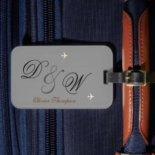 Etiqueta De Bagagem Sr. & Sra. personalizados nome/iniciais