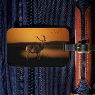 Etiqueta De Bagagem Stag Sunrise, Mistura Morning Deer