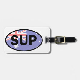 Etiqueta De Bagagem Standup Paddleboard Austrália Sinalizador