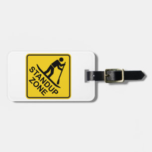 Etiqueta De Bagagem Standup Paddleboard Zone Road Sign