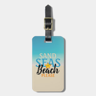 Etiqueta De Bagagem Starfish Sand Seas Beach