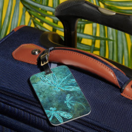 Etiqueta De Bagagem Starry Dragonfly Night