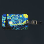 Etiqueta De Bagagem Starry Night, famoso quadro de van Gogh<br><div class="desc">Arte Van Gogh: Starry Night solteiro</div>