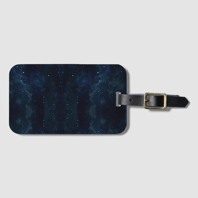Etiqueta De Bagagem Starry Night Sky, Galaxy Space Celestial (Frente Horizontal)