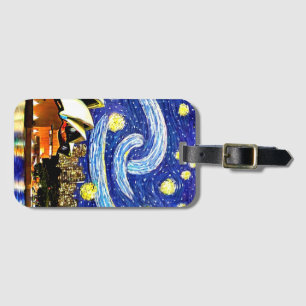 Etiqueta De Bagagem Starry Night Sydney Austrália - Ópera