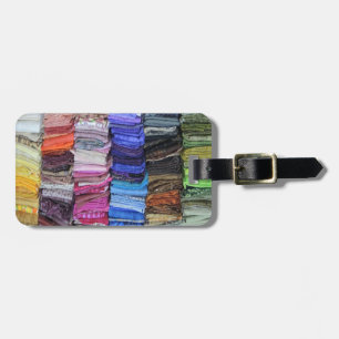 Etiqueta De Bagagem Stash estofando do tecido