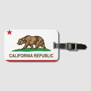 Etiqueta De Bagagem State Flag of California, EUA