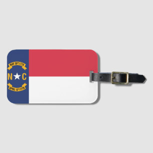 Etiqueta De Bagagem State Flag of North Carolina, EUA