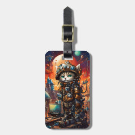 Etiqueta De Bagagem Steampunk Cat I