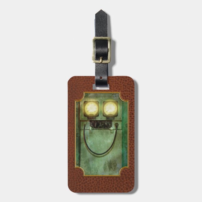 Etiqueta De Bagagem Steampunk - esteja feliz (Frente Vertical)