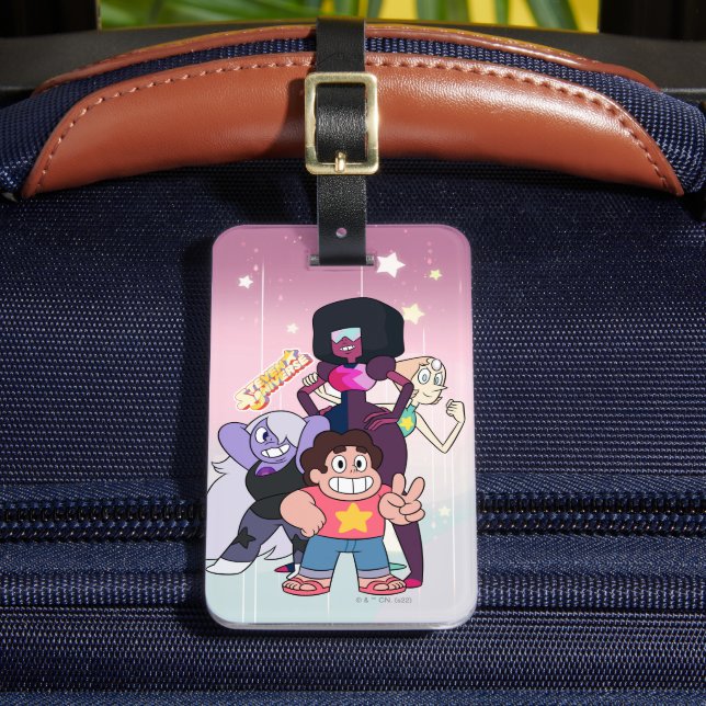 Etiqueta De Bagagem Steven Universe | Grupo Crystal Gem Pose (Frente Insitu 2)