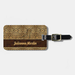Etiqueta De Bagagem Stiletto Cheetah Print for the Lady Traveler