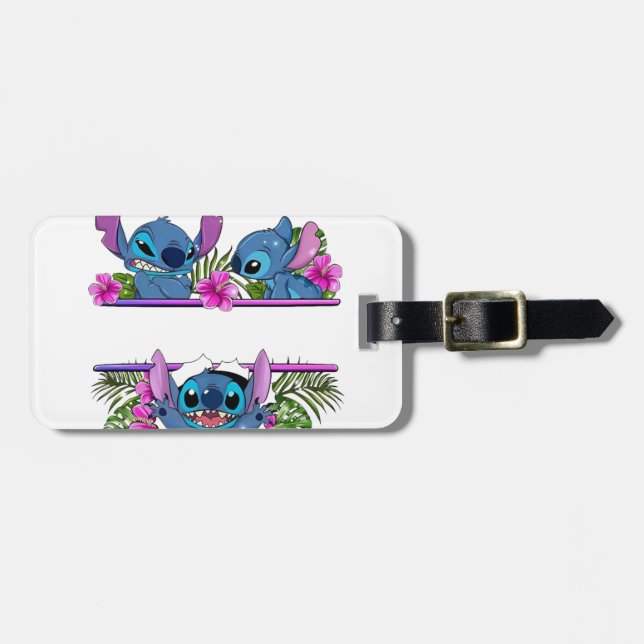 Etiqueta De Bagagem Stitch (Frente Horizontal)