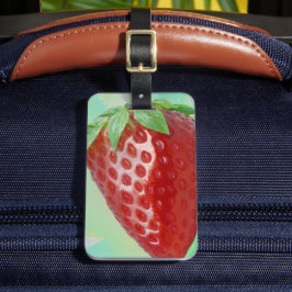 Etiqueta De Bagagem Strawberry Clos-Up