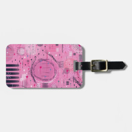 Etiqueta De Bagagem Strawberry Sundae Abstract Art 