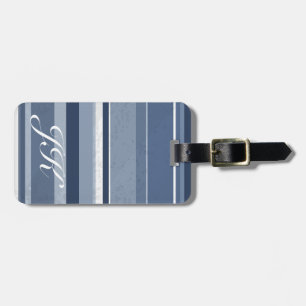 Etiqueta De Bagagem Stripes Azul