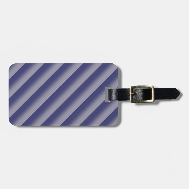 Etiqueta De Bagagem Stripes Roxas (Frente Horizontal)