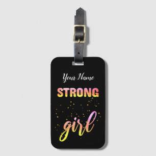 Etiqueta De Bagagem Strong Girl Pastel Star