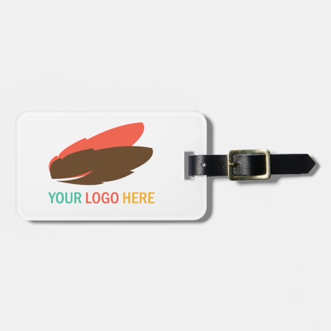 Etiqueta De Bagagem Sua bagagem personalizada logotipo da empresa do (Frente Horizontal)