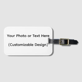 Etiqueta De Bagagem Sua Foto ou Texto Aqui (Design Personalizável)