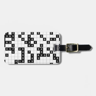 Etiqueta De Bagagem sudoku branco preto