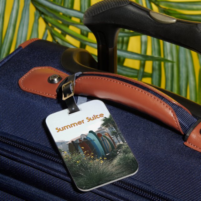 Etiqueta De Bagagem Summer Suite Surfboards & Palmeiras (Frente Insitu 1)